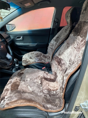 Накидки чехлы на сиденье авто мех натуральная овчина, набор 2 шт. Из кусочков