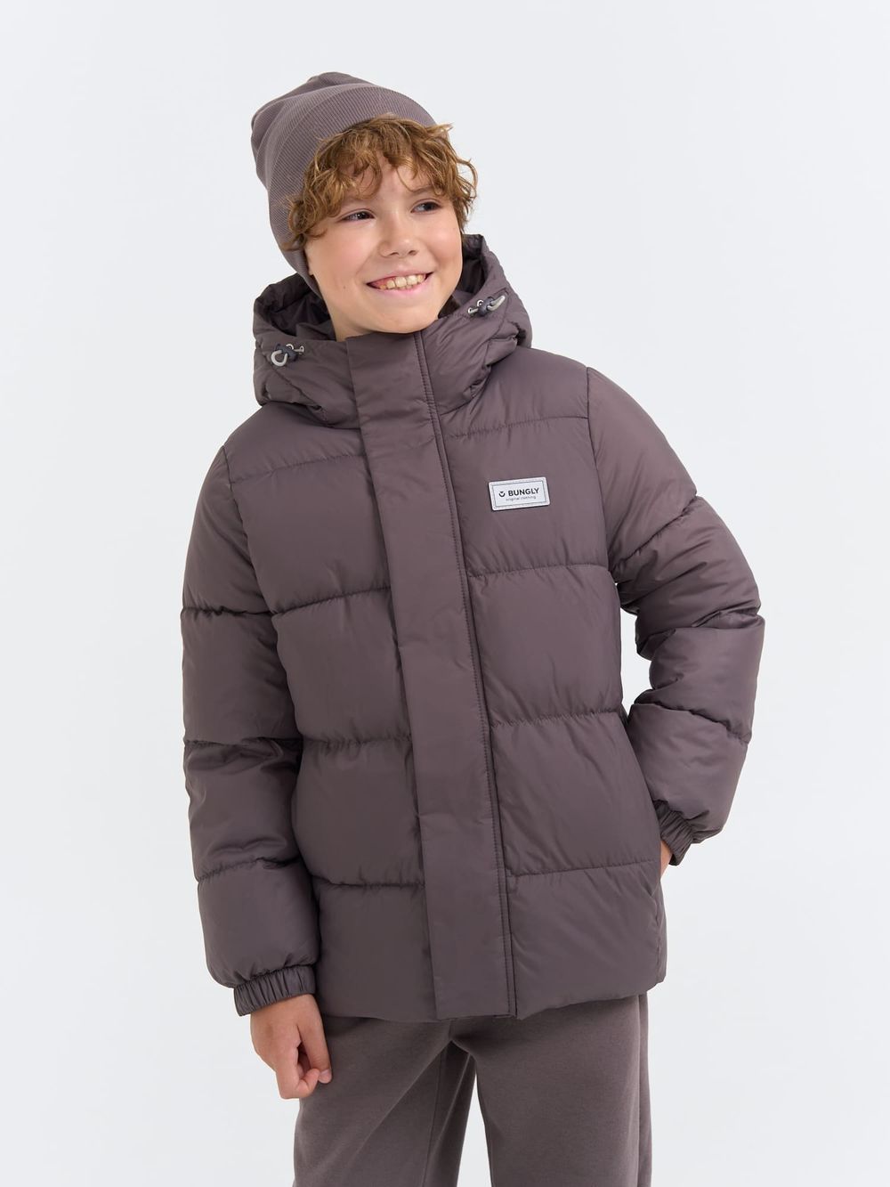 Куртка демисезонная дутая "Темный шоколад" 7+