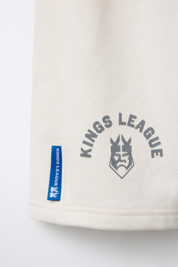 ZARA ШОРТЫ-БЕРМУДЫ С ПРИНТОМ KINGS LEAGUE ©, СВЕТЛО-БЕЖЕВЫЙ