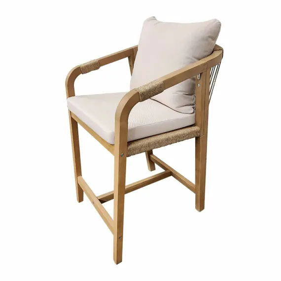 Комплект барной мебели Rimini из массива акации, барный стол, 4 барных стула