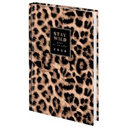 Ежедневник датированный 2026 145х215 мм А5 STAFF ламинированная обложка "Leopard" (117328)