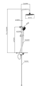 Душевая стойка Esko ST1010shelf Хром Белый