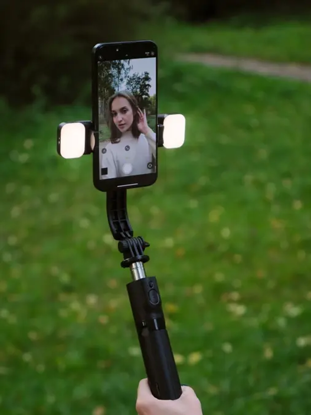 Штатив монопод для селфи Raylab MT-Light 21-116см, с подсветкой