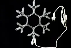 Светодиодная фигура снежинка с мерцанием 40 см., холодный белый, Winner Light (9053-40W)