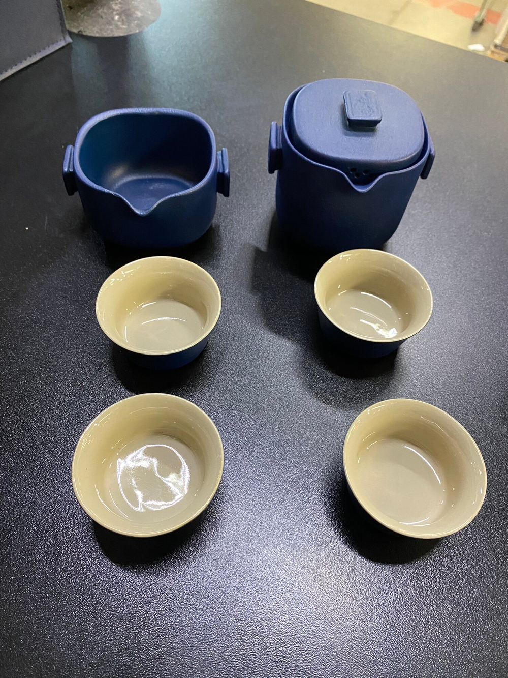 Набор для чайной церемонии "Синий", керамика, 9 элементов, 4 персоны