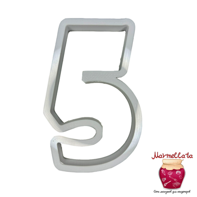 Вырубка пластиковая "Цифра 5" New (10 см)