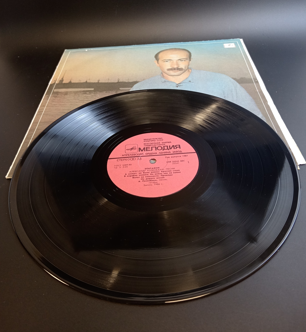LP Александр Розенбаум - Эпитафия песни. Виниловая пластинка 12 дюймов. Мелодия СССР 1987 год.