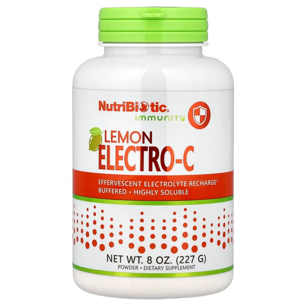NutriBiotic, Immunity, Electro-C с лимоном, в порошке, 227 г (8 унций)