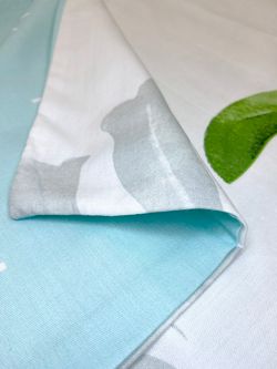 Постельное белье сатин Milky Garden "Лузия/Лузия (компаньон)" 1,5-сп Наволочка 50x70 см 1 шт Простынь на резинке 90x200 см Пододеяльник 145x215 см