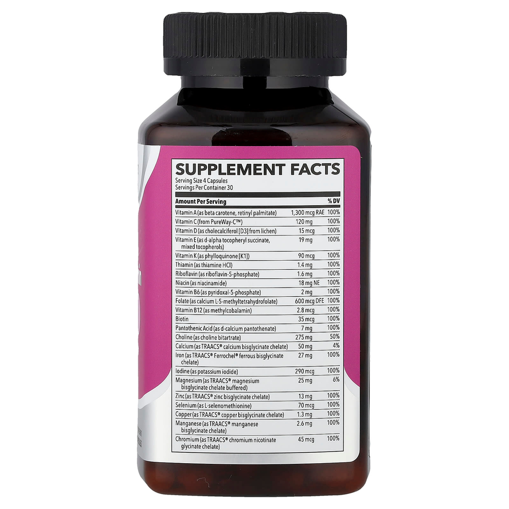 LifeSeasons, Therapeutics, пренатальные мультивитамины, 120 растительных капсул