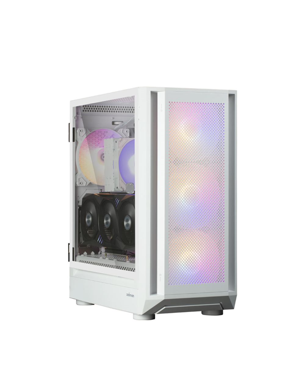 ZALMAN i6, EATX, WHITE, FRONT MESH, WINDOW, 2x3.5", 3x2.5", 1xUSB2.0, 1xUSB3.0, 1xUSB Type C, FRONT 3x140mm RGB LED, REAR 1x140mm RGB LED
