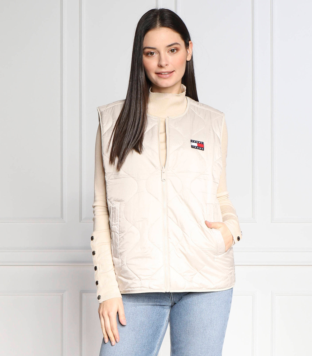 двусторонняя безрукавка Tommy Jeans - бежевый(DW0DW14934)