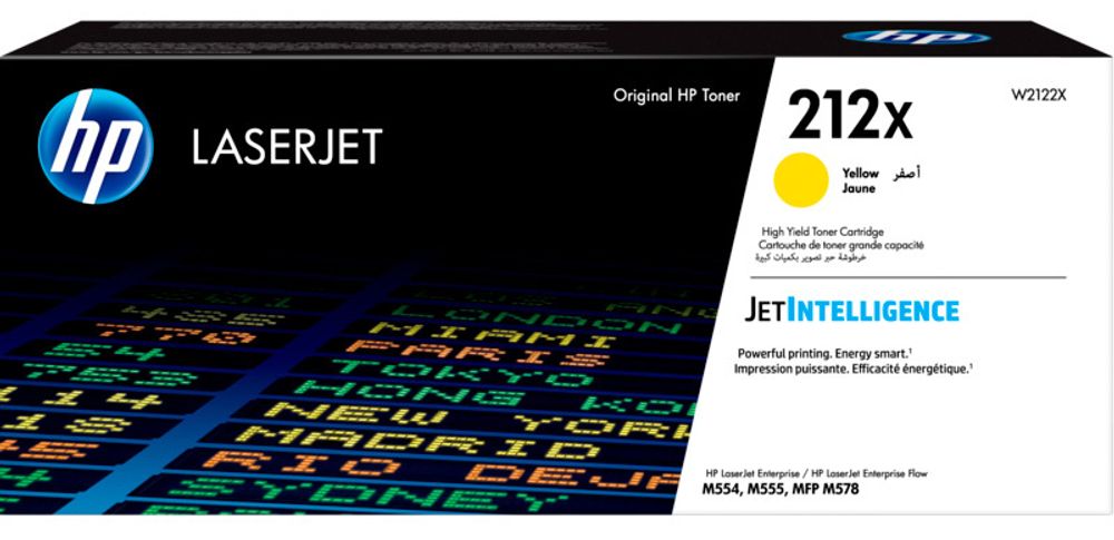 Картридж HP W2122X (212X) для M554/M555/M578 желтый (10000 стр)