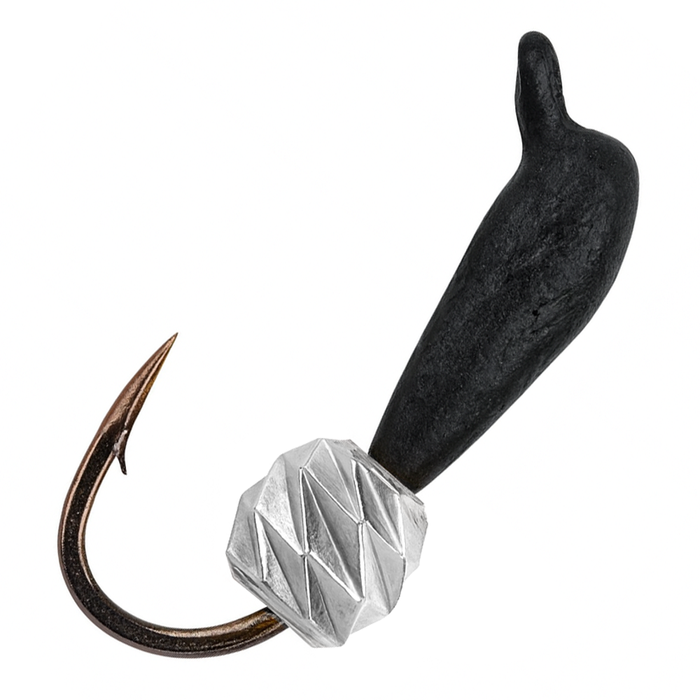 Мормышка Владимирская 602 «Микроб» с латунным шариком зефир", 1.5мм, 0.2гр (15шт/уп)