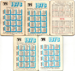 № 142 Набор из 5 переливных (стерео) Календариков . Мультфильмы СССР 1978 год.