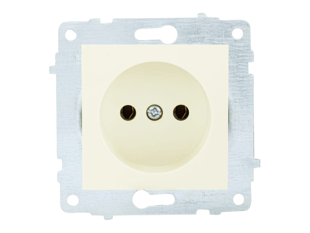 Розетка 1 местная OVIVO 16А б/з кремовая 600-000302-215