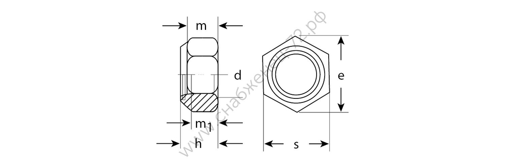 ЗУБР DIN 985 кл. пр. 6, M4, самостопорящаяся гайка с нейлоновым кольцом, цинк, 5 кг (303580-04)