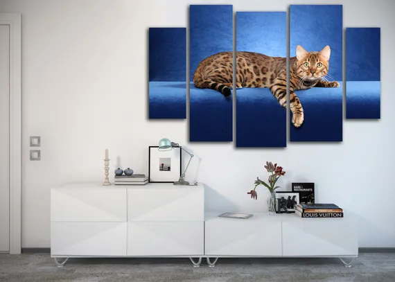 Модульная картина "Бенгальская кошка"