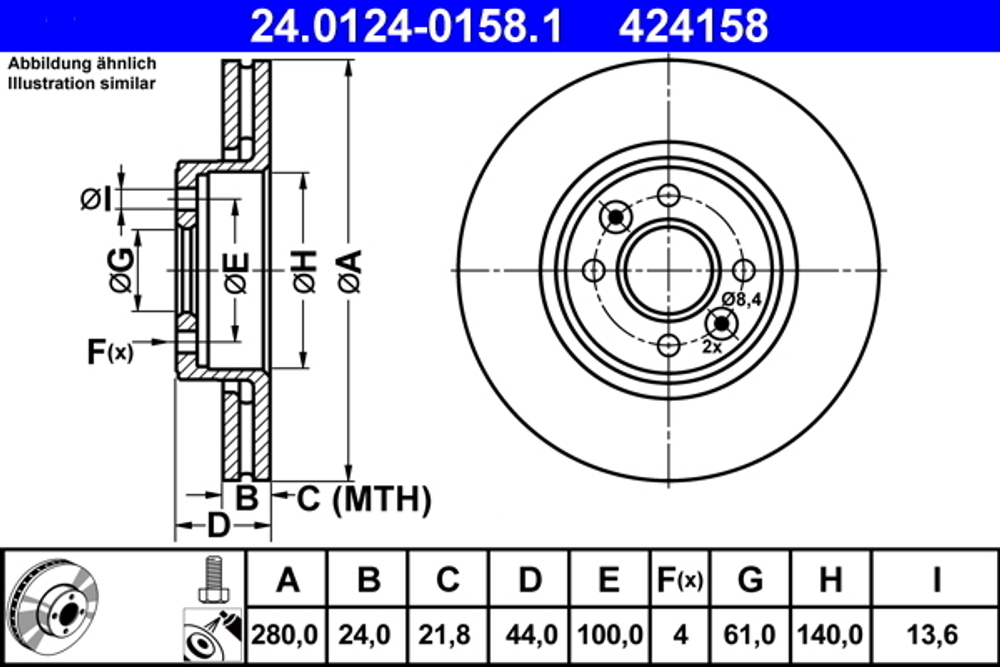 ATE - 24012401581-ATE - Brake Disc