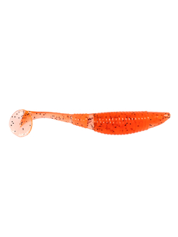 Приманка ZUB-WIBRA 100мм(4")-4шт, (цвет 250) морковный с блестками