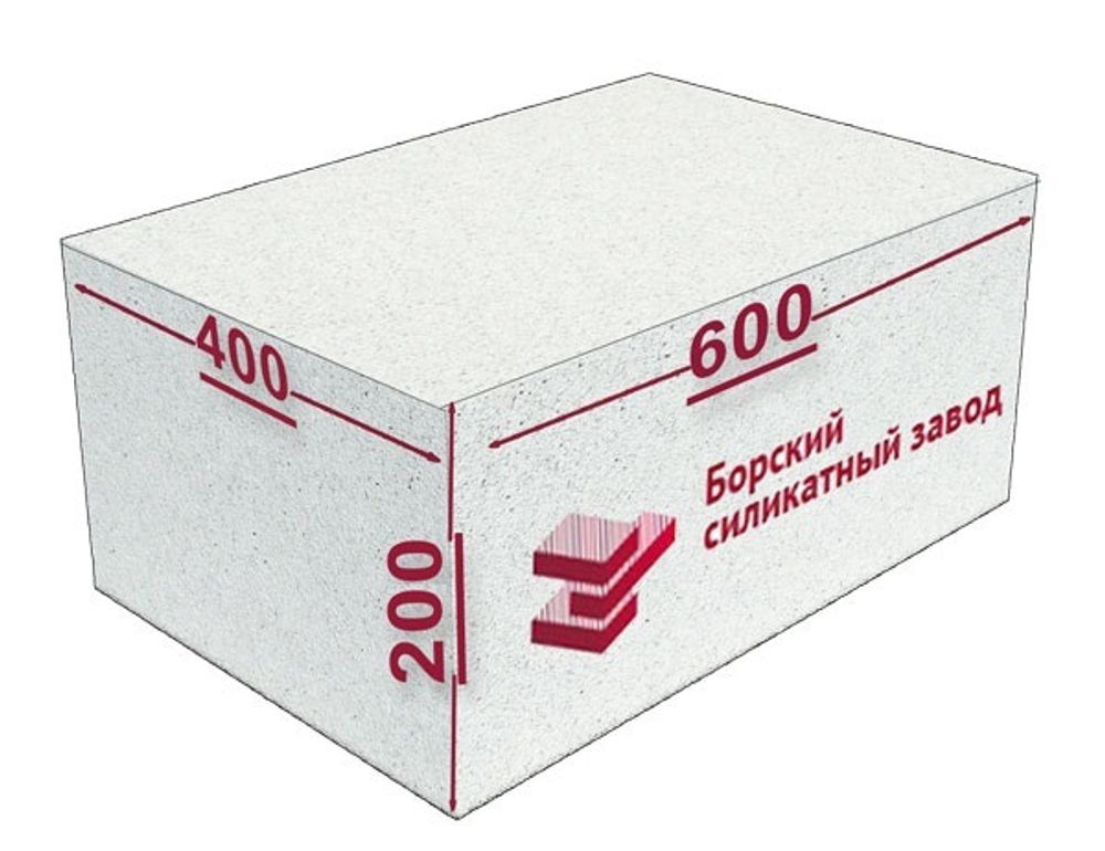 Газосиликатный блок D500 600200400 (1,92м3)