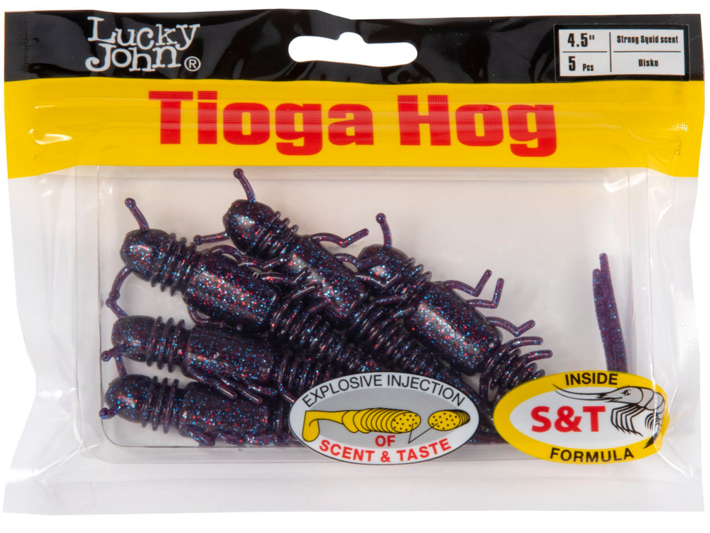 Мягкая съедобная приманка LJ Pro Series Tioga HOG 4.5 in (11.4 мм), цвет S63, 5 шт