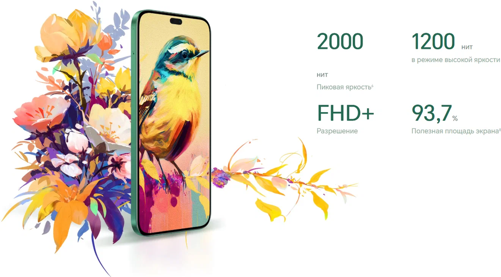 Смартфон HONOR X8b 8/128 ГБ RU, Dual nano SIM, Glamorous Green