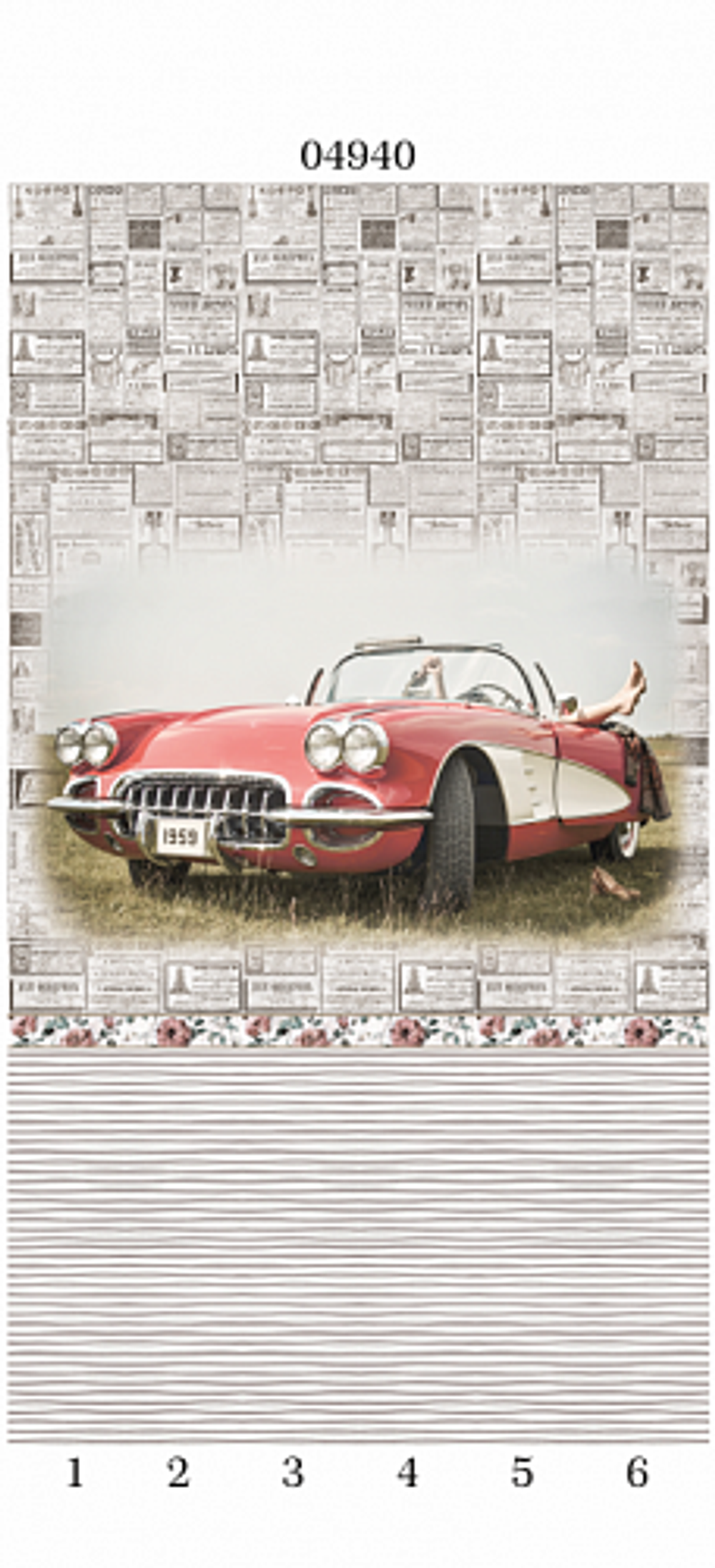 Панель ПВХ фотопечать 3D Panda Винтаж 2700х250 мм