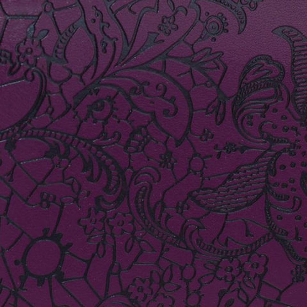 Визитница карманная BEFLER "Гипюр" на 40 визиток, натуральная кожа, тиснение, фиолетовая, V.43.-1