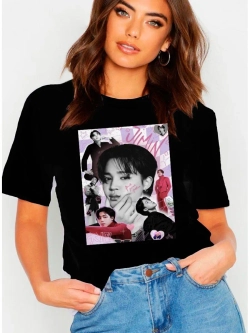 Футболка женская с принтом BTS