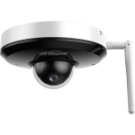 Мини-купольная PTZ IP-видеокамера Dahua с Wi-Fi 2.4ГГц 4Мп, 1/2.8” CMOS, моторизованный объектив 2.8~12мм, видеоаналитика, ИК 20м, IP66, IK08, корпус: металл