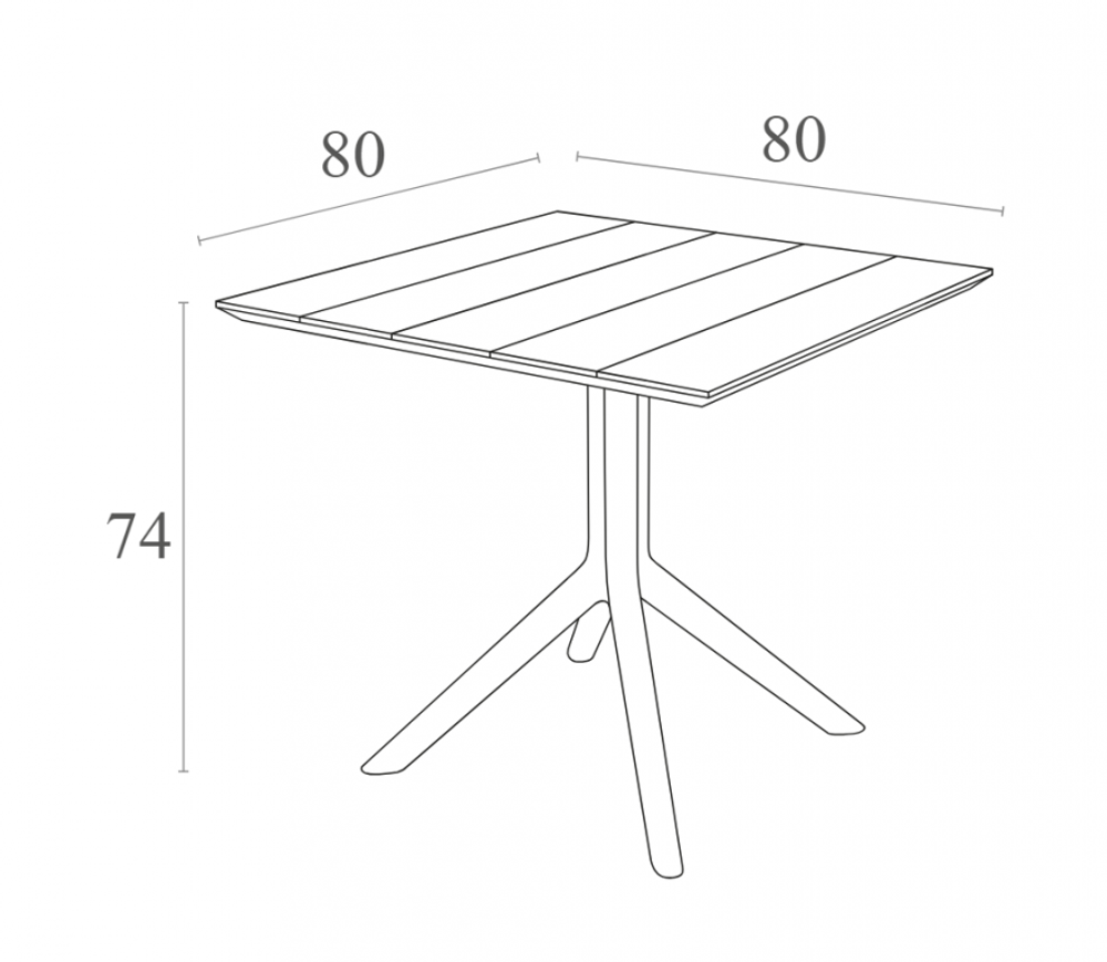 Стол пластиковый Paris Table 80