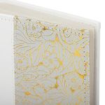 Фотоальбом BRAUBERG на 300 фото 10х15 см, под кожу, бумажные страницы, бокс, белый+золото, 391117