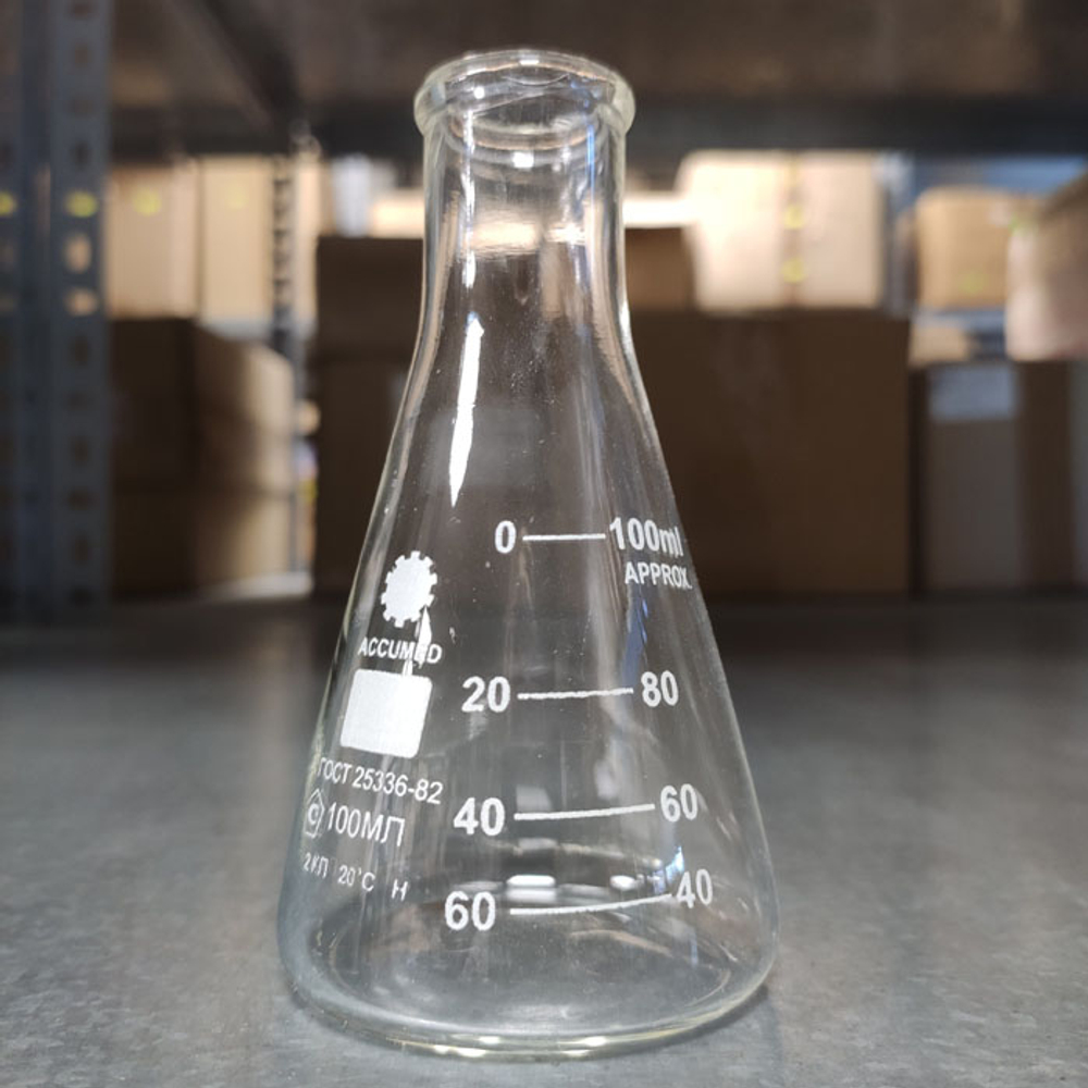 Колба коническая, ТС, 100 мл d=22 мм(с дел.) шт.