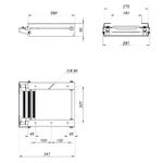 Трап телескопический выдвижной с фиксирующим механизмом, 3 белых ступени (ширина 291 мм.) (10269546)