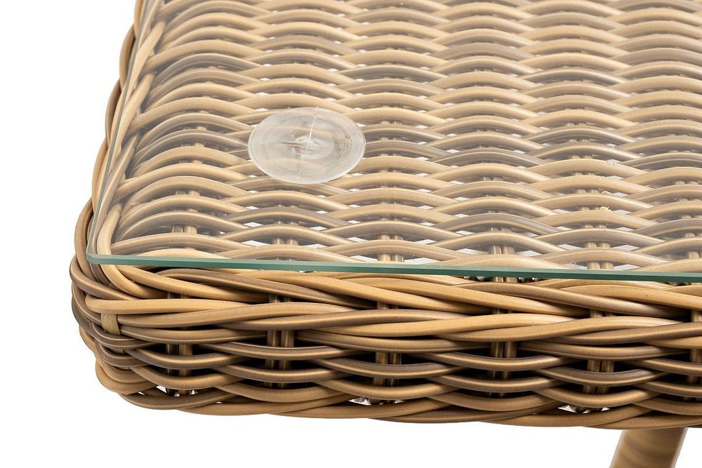 "Катания" обеденная группа плетеная на 6 персон, цвет соломенный