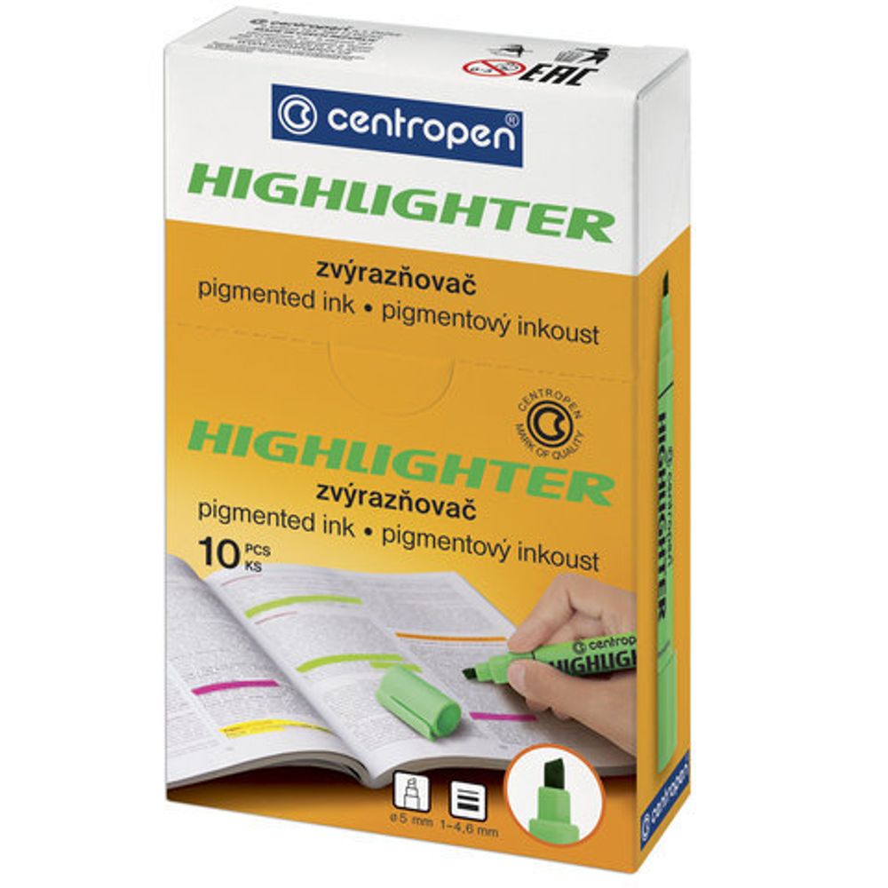 Маркер текстов. CENTROPEN FAX 1-4,6 мм роз. скошенный