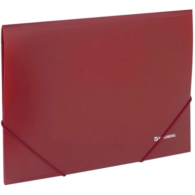 Папка на резинке 37мм 0,5мм А4 Brauberg «Стандарт» до 300 листов красная (1/10)