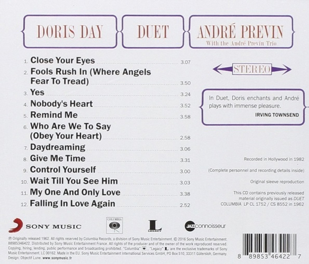 Doris Day, Andre Previn / Duet (CD)