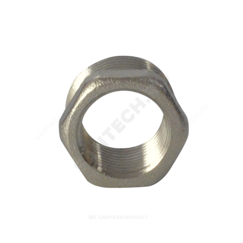 Футорка латунь никель Ду 50х40 (2"х1 1/2") НР/ВР RTP (РосТурПласт) 31607