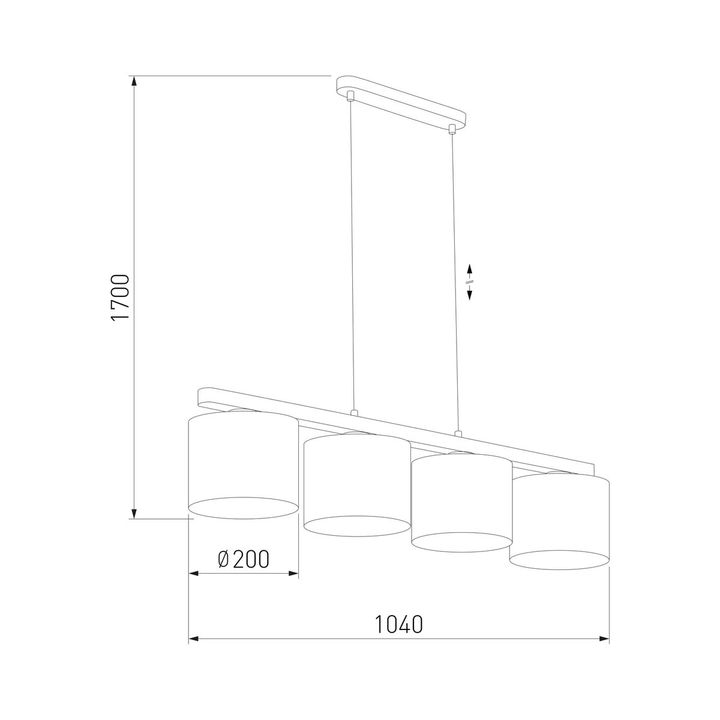 Подвесная люстра TK Lighting 3270 Troy White