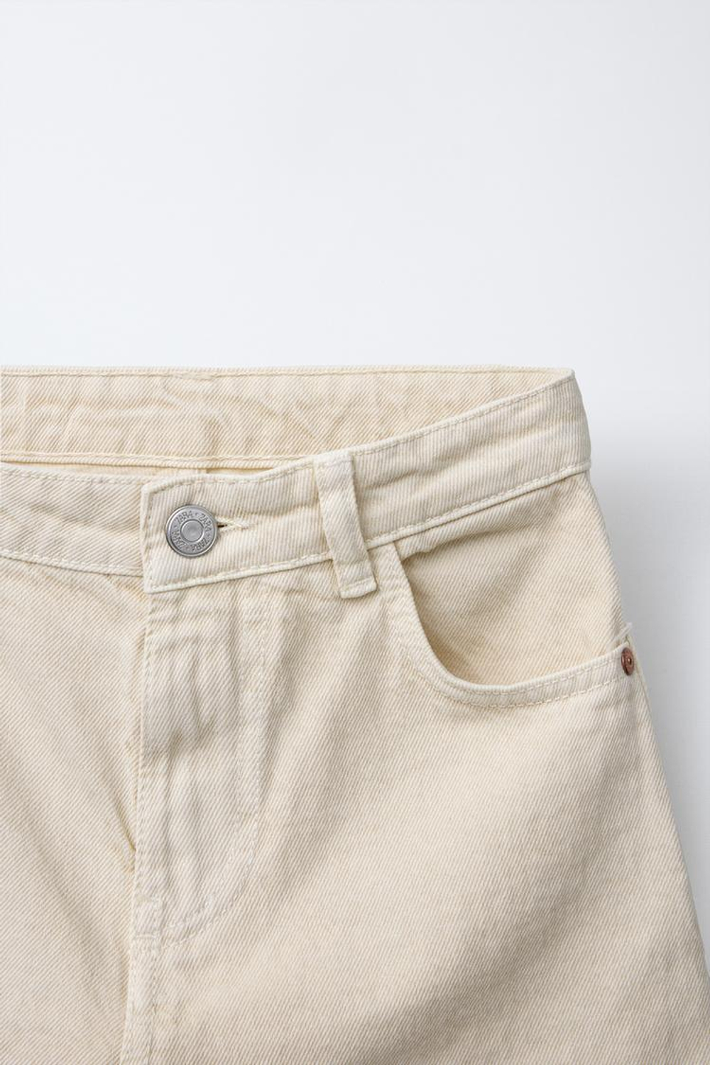 ZARA ДЖИНСЫ RELAXED BAGGY, ЭКРЮ