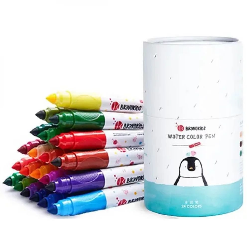 Маркеры цветные акварельные Bravokids Water Color Pen (24шт.) White CC-05843101