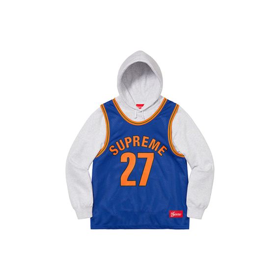 Supreme SS21 Week 6 Basketball Jersey Hooded Sweatshirt