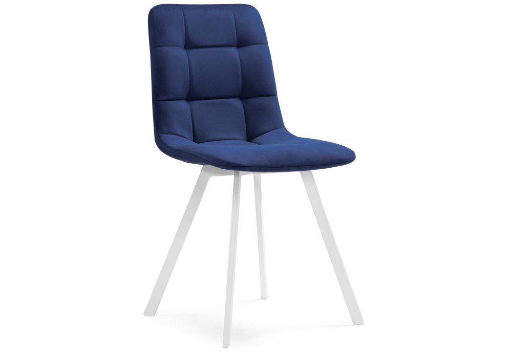 Стул на металлокаркасе Чилли белый / синий