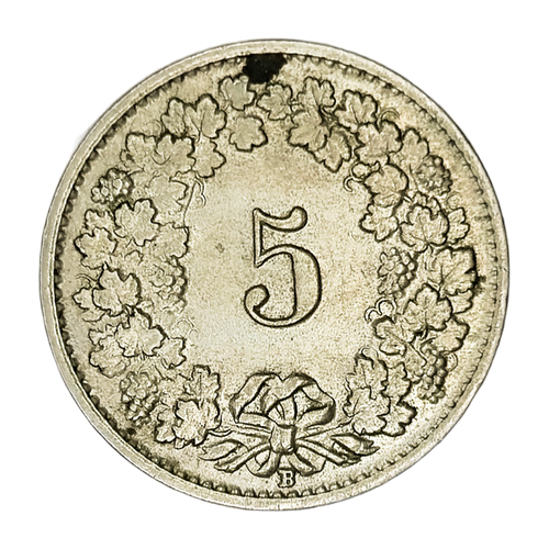 Switzerland, 5 Rappen, 1951 – Libertas Series, VF