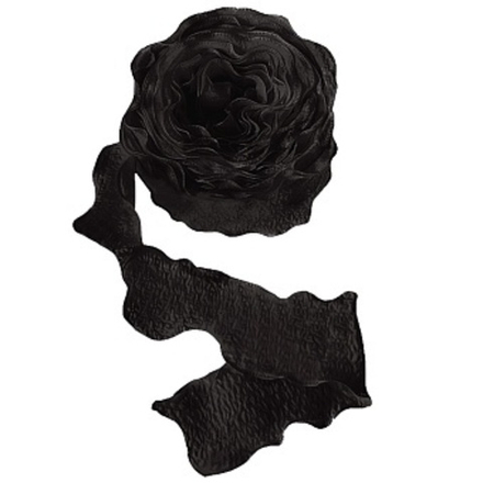 Лента тканевая (4 см*9,14 м) Нежная волна Черный