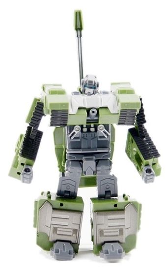 Робот-трансформер зеленый, трансформируется в военный танк