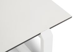 "Варадеро" журнальный стол из HPL 110х60 H43, каркас алюминий белый муар, цвет столешницы "молочный"