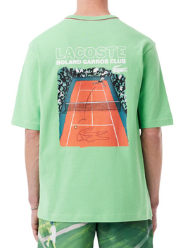 Мужская теннисная футболка Lacoste Roland-Garros Edition Jersey - зеленый
